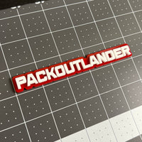 PACKOUTLANDER 3D Emblem – Custom Multicolor Acrylic Car Exterior Badge (1PC)
