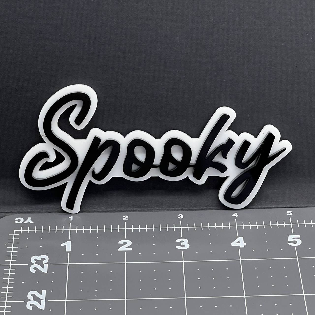 1PC Spooky Emblem – 3D Acrylic Tailgate Badge Decal for Car, Truck, SUV