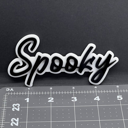 1PC Spooky Emblem – 3D Acrylic Tailgate Badge Decal for Car, Truck, SUV