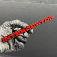 1PC INTERCEPTOR Emblem – Custom 3D Acrylic Multicolor Car & SUV Badge