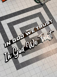 IN GOD WE TRUST Multicolor Badges Emblem Car/Truck, BADGES Emblem (1PC)