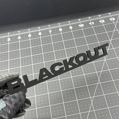 1PC BLACKOUT Emblem – 3D Multicolor Acrylic Car Badge Decal for Car Truck SUV