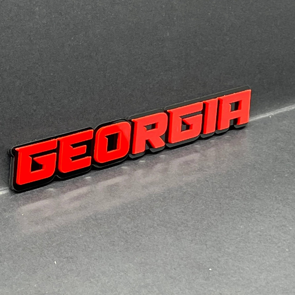 1pcs Georgia Multicolor 3D Car Emblem – Durable Acrylic Badge for Vehicles