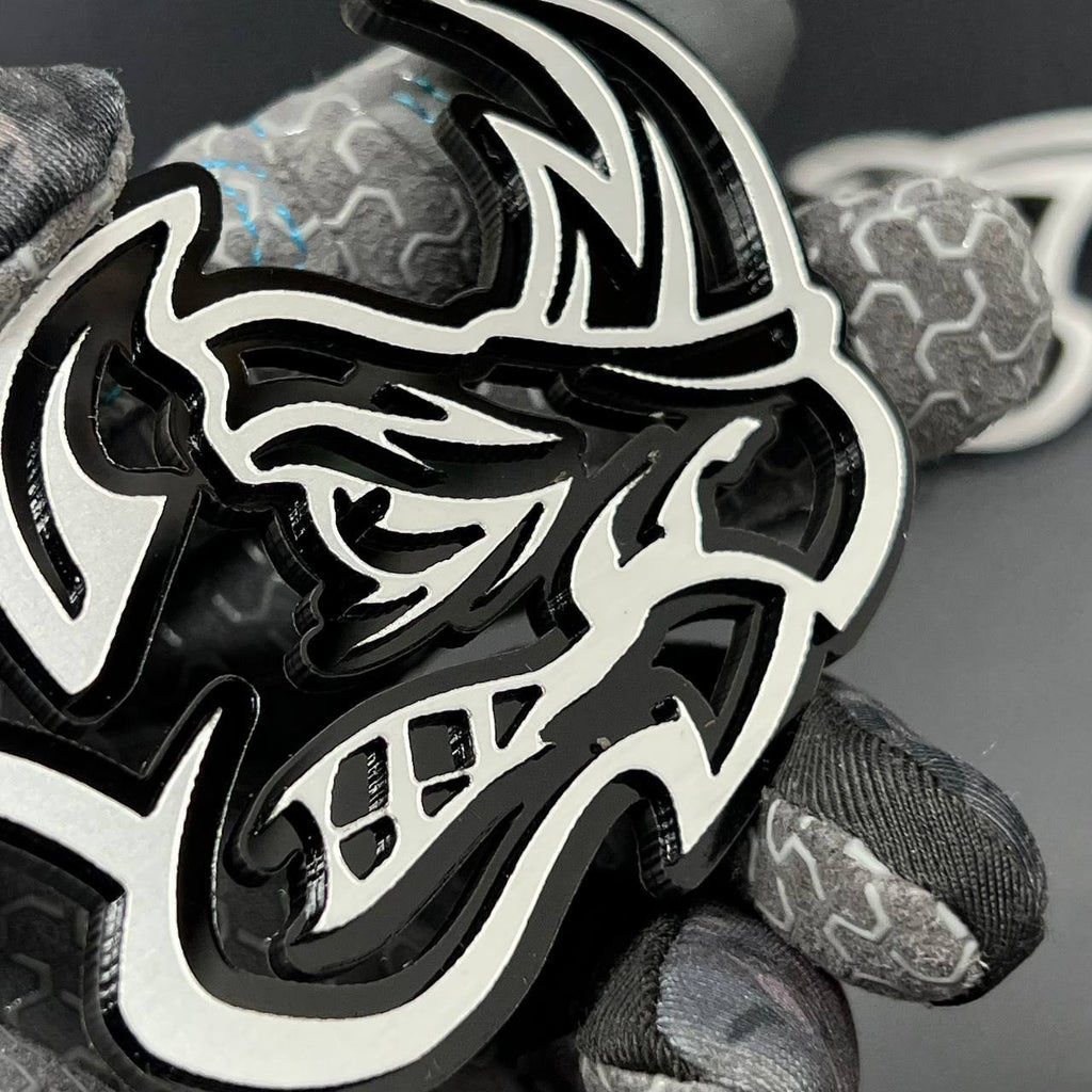 Rhino Badges – 2PCS Angry 3D Emblems for Car Truck Fender Decal