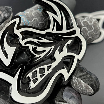 Rhino Badges – 2PCS Angry 3D Emblems for Car Truck Fender Decal