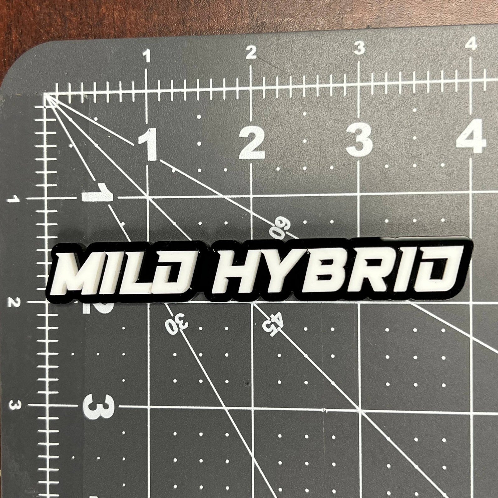 1PC MILD HYBRID Emblem Badge – 3D Acrylic Sticker Decal Car Truck SUV