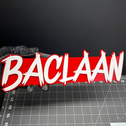 1PC BACLAAN Emblem – 3D Multicolor Acrylic Car Badge Decal for Truck SUV Auto