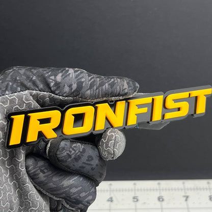 1PC IRONFIST Emblem – 3D Multicolor Acrylic Car Badge Decal for Car Truck SUV