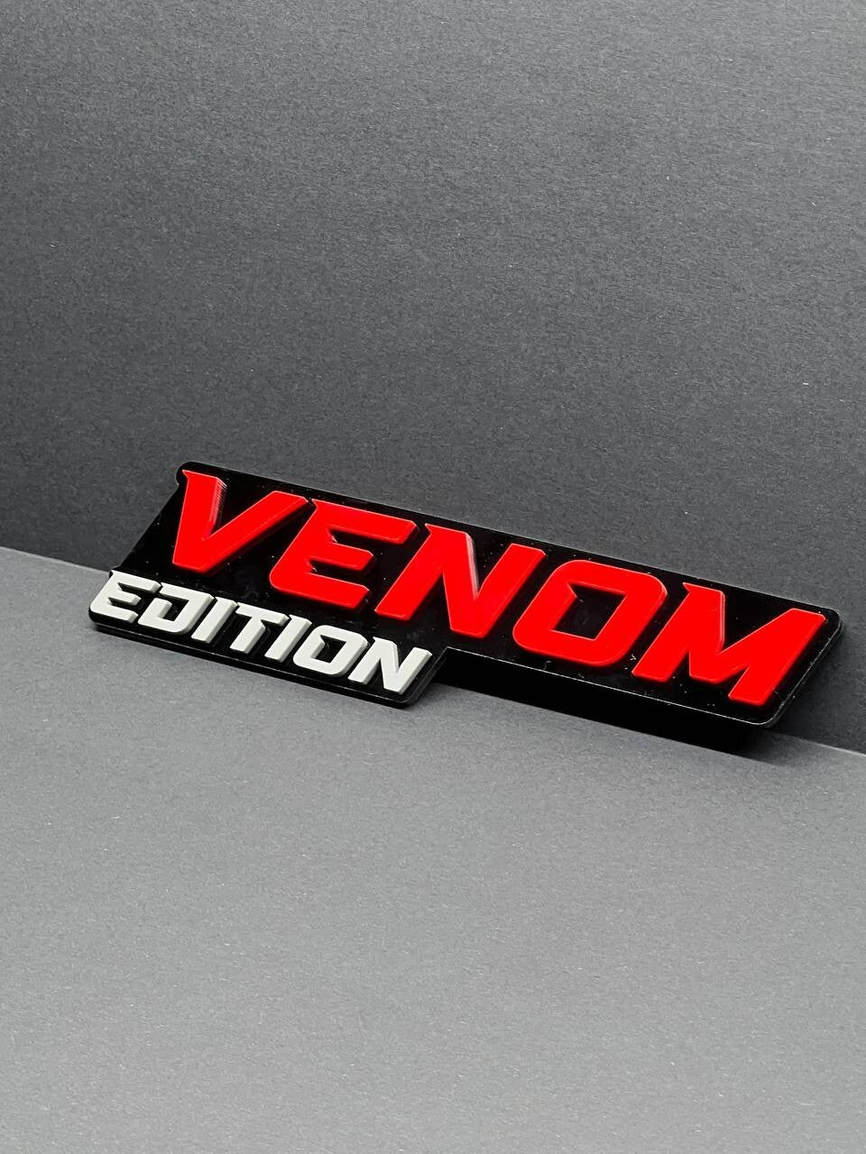 1PCS Red Venom Edition Emblem Car Badges Badass 3D Sticker Decal Multicolor