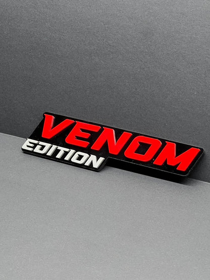 1PCS Red Venom Edition Emblem Car Badges Badass 3D Sticker Decal Multicolor