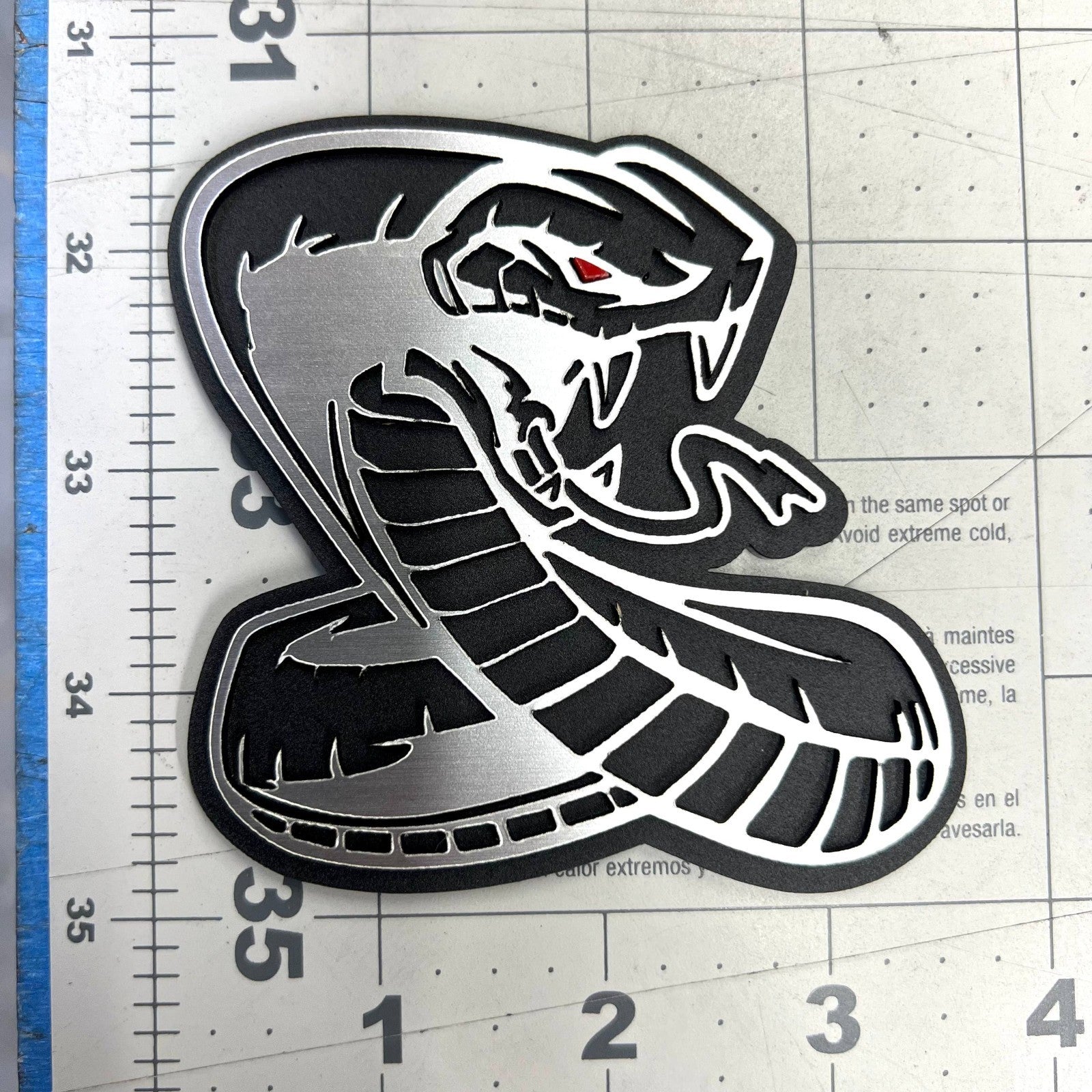 1PC Shelby GT Cobra Snake Emblem – Durable 3D Acrylic Mustang Badge