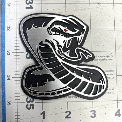1PC Shelby GT Cobra Snake Emblem – Durable 3D Acrylic Mustang Badge