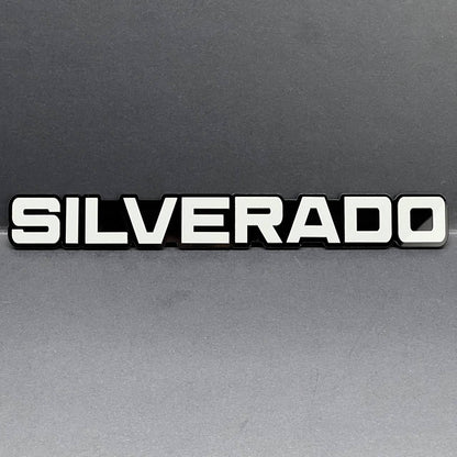 2PCS Gray SILVERADO EMBLEM BADGE FOR SILVERADO
