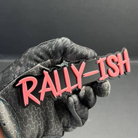 RALLY-ISH Logo Emblem – 3D Multicolor Acrylic Car Fender Tailgate Badge (1PC)