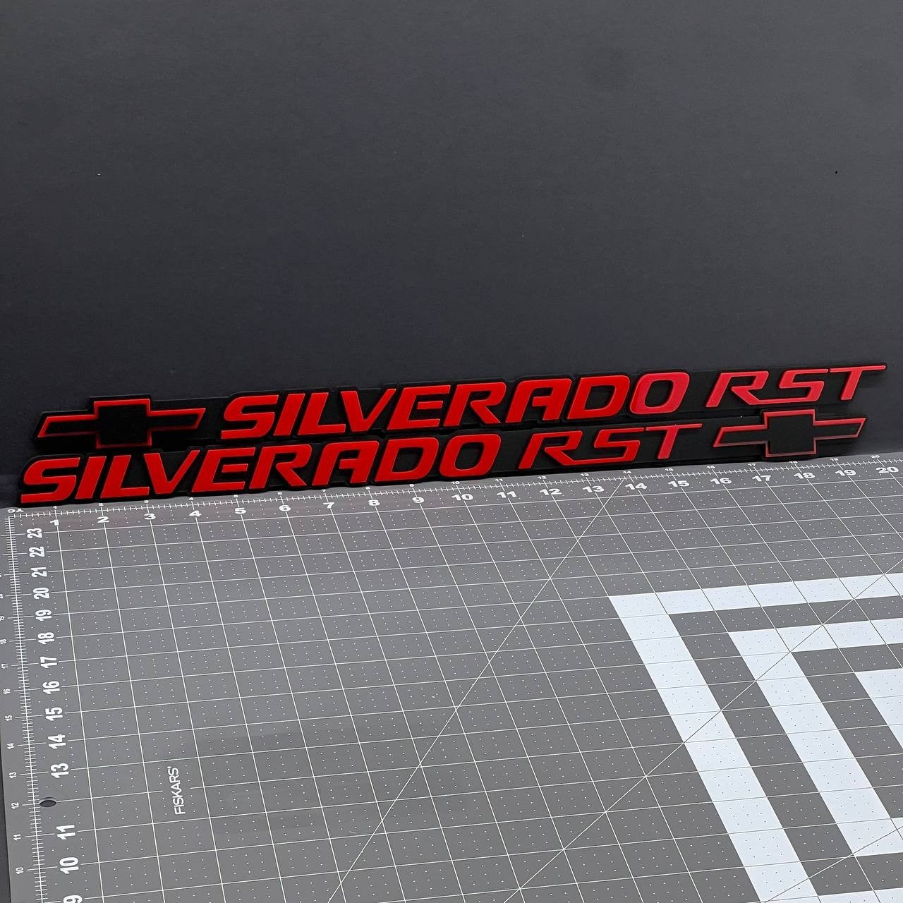 2PCS Silverado RST Emblem Badge – 3D Acrylic Decal Fits Chevy Silverado