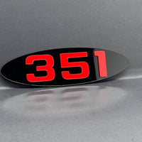 351 Engine Emblem – Multicolor Acrylic Car Fender Tailgate Badge Logo Decal 1PC