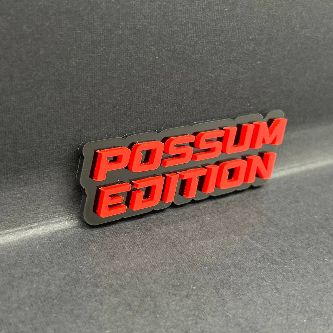 1PC POSSUM EDITION Emblem – Multicolor 3D Custom Badge for Car, SUV, Truck