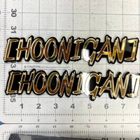 2PCS HOONIGAN Multicolor 3D Emblems – Drift Car Fender Badges for JDM Vehicles