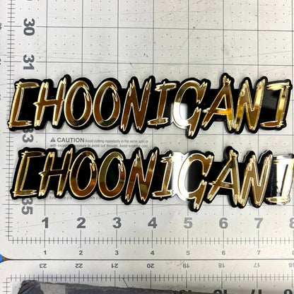 2PCS HOONIGAN Multicolor 3D Emblems – Drift Car Fender Badges for JDM Vehicles