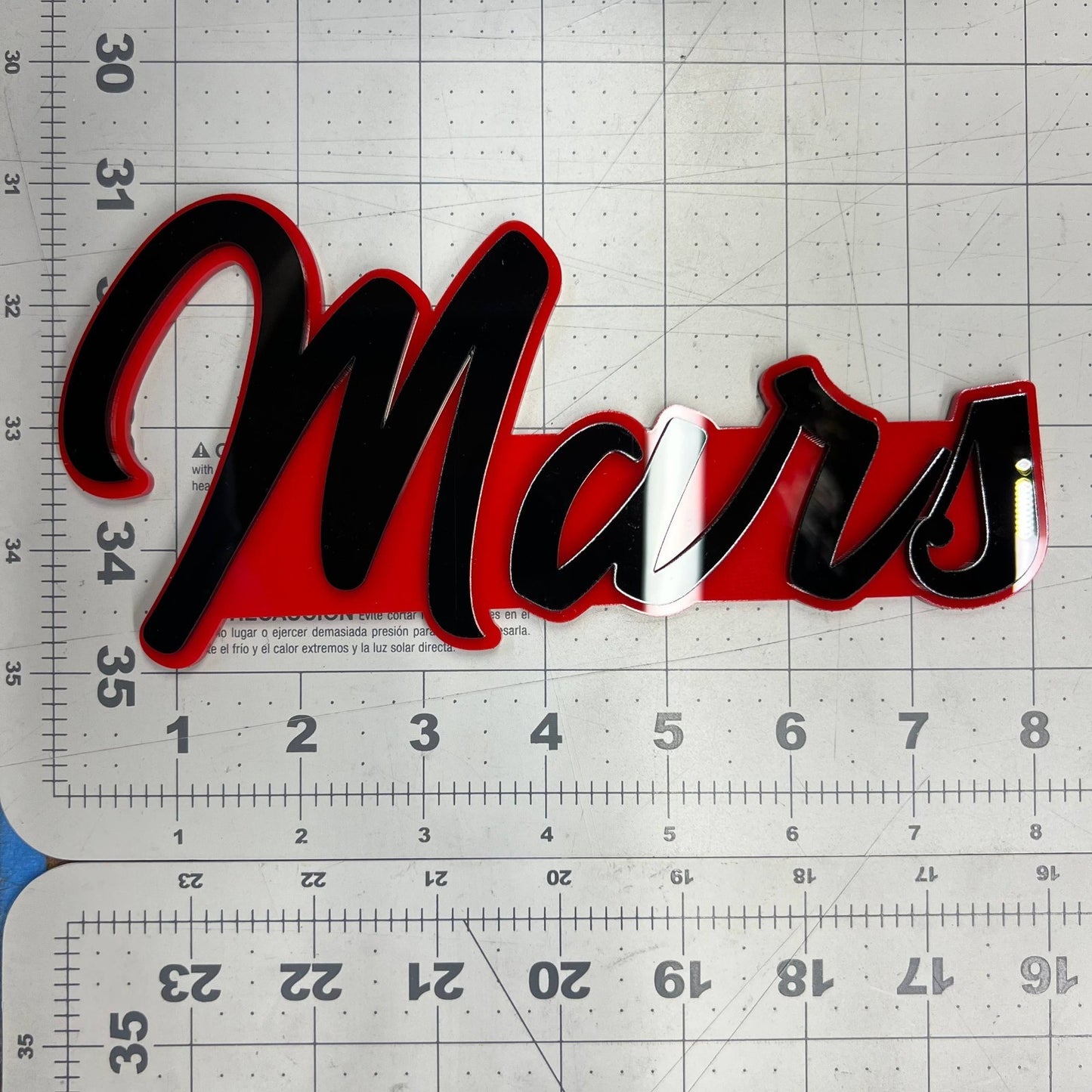 1PC MARS Emblem – 3D Multicolor Acrylic Car & SUV Fender Badge