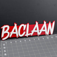 1PC BACLAAN Emblem – 3D Multicolor Acrylic Car Badge Decal for Truck SUV Auto