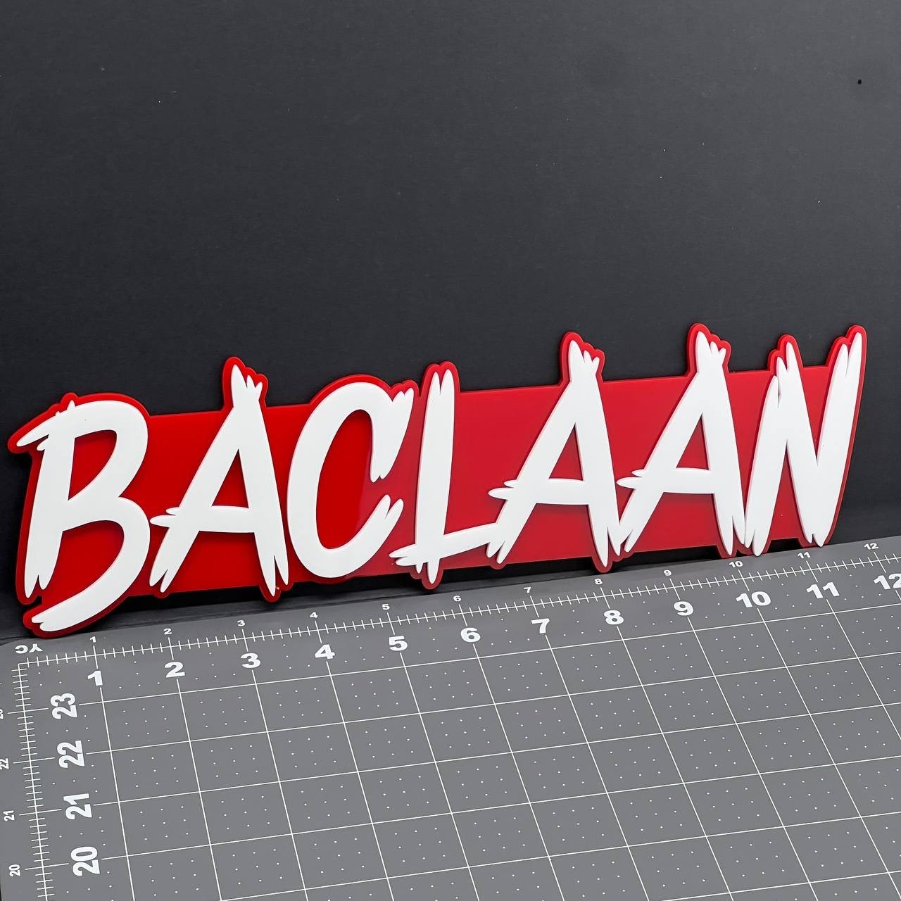 1PC BACLAAN Emblem – 3D Multicolor Acrylic Car Badge Decal for Truck SUV Auto