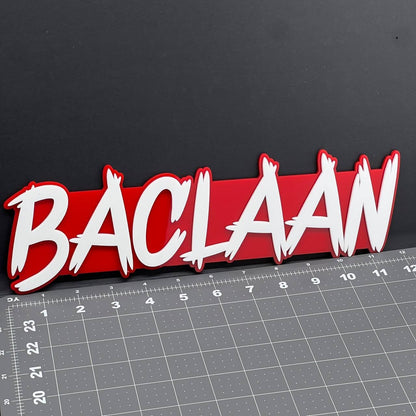 1PC BACLAAN Emblem – 3D Multicolor Acrylic Car Badge Decal for Truck SUV Auto