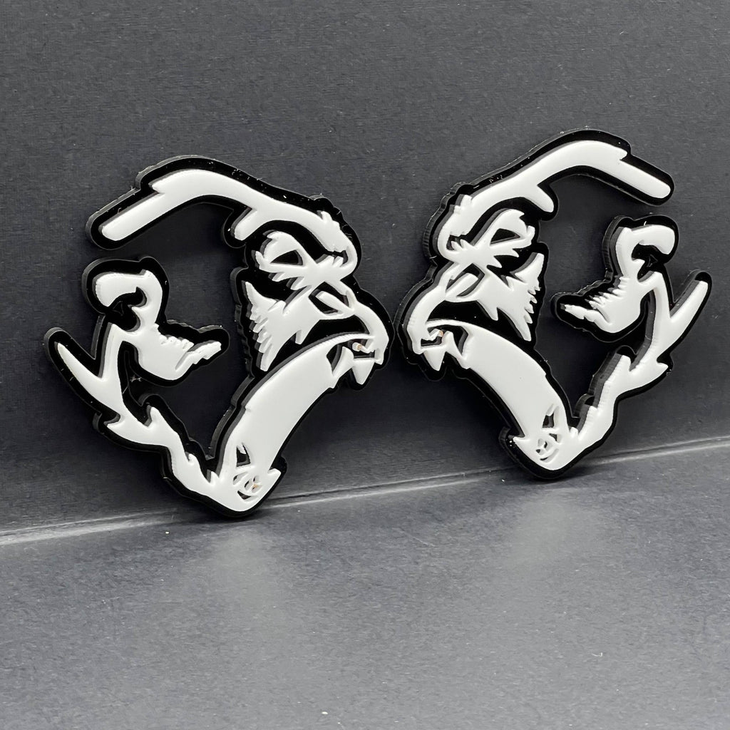 2PCS Gorilla Emblem Badges – Aggressive 3D Acrylic Car & SUV Fender Decals