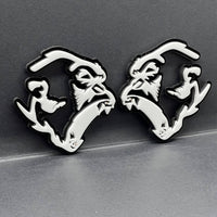 2PCS Gorilla Emblem Badges – Aggressive 3D Acrylic Car & SUV Fender Decals