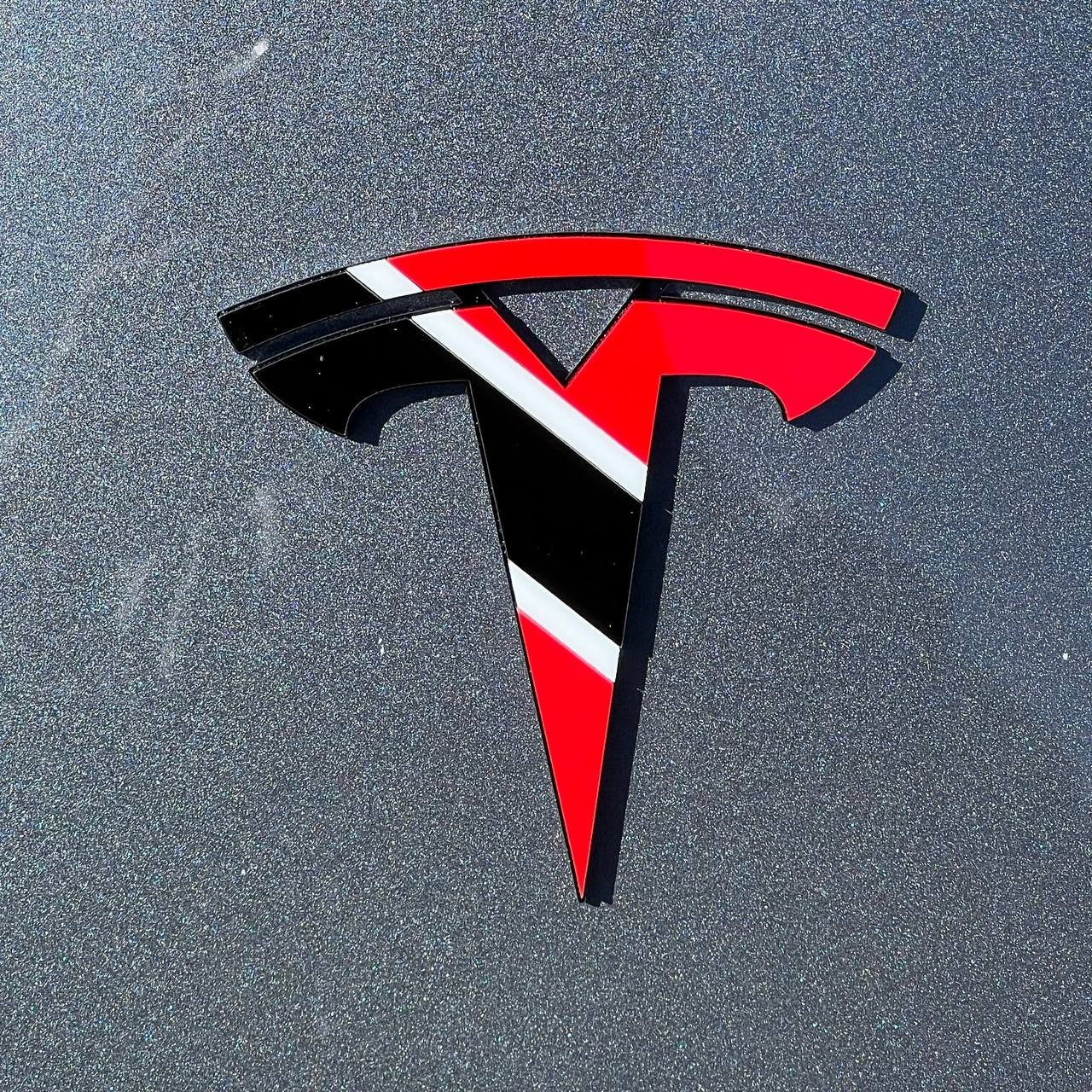 Tesla Multicolor 3D Emblems – Custom Badges (Set of 2)
