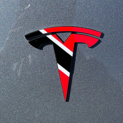 Tesla Multicolor 3D Emblems – Custom Badges (Set of 2)