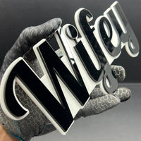 1PCS WIFEY Emblem – Durable 3D Multicolor Acrylic Car & SUV Fender Badge