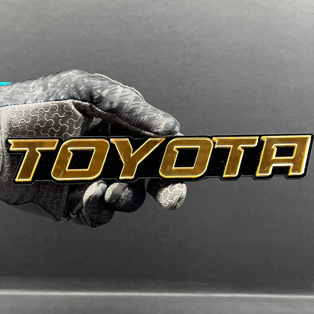 1pc Toyota 3D Emblem Badge – Multicolor Acrylic Toyota Car Fender & Trunk Decal