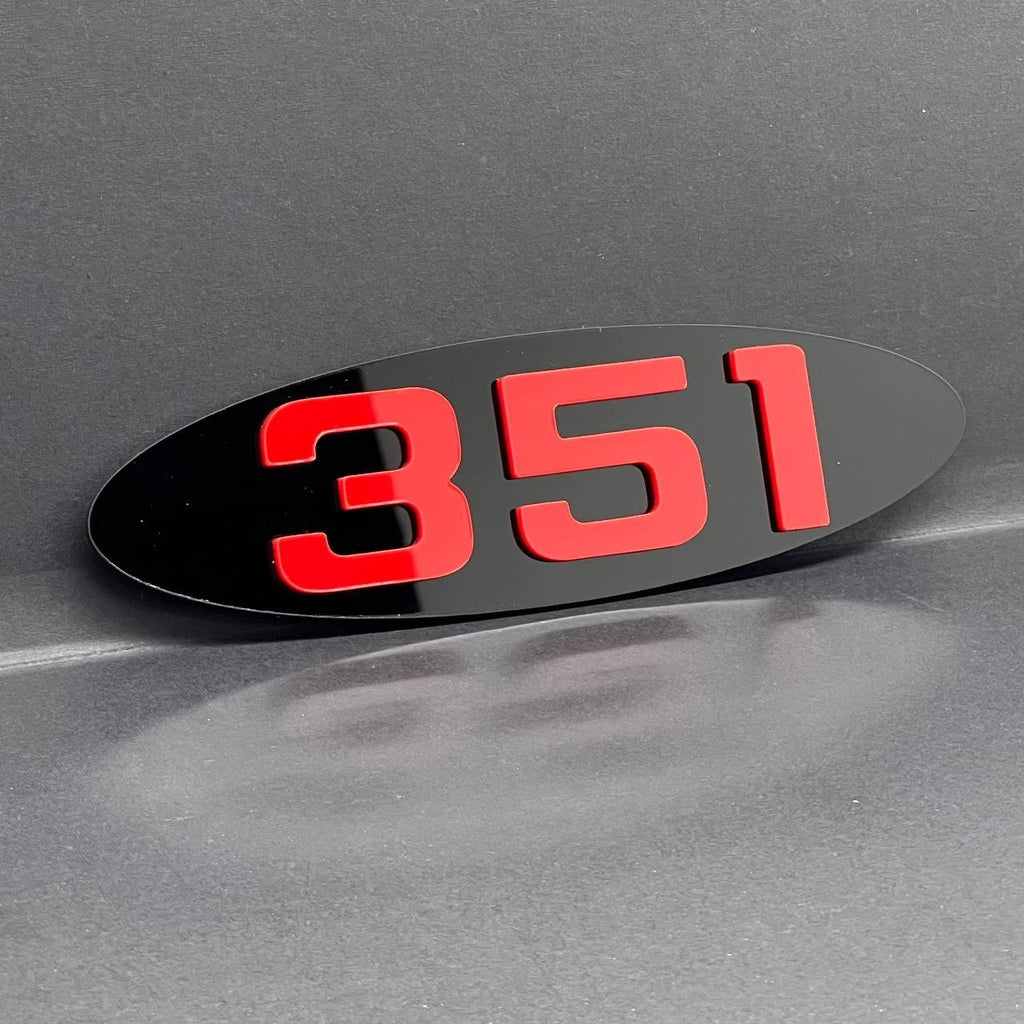 351 Engine Emblem – Multicolor Acrylic Car Fender Tailgate Badge Logo Decal 1PC