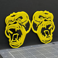 2PCS Gorilla Emblem Badges – 3D Angry Car & Truck Fender Decal Stickers