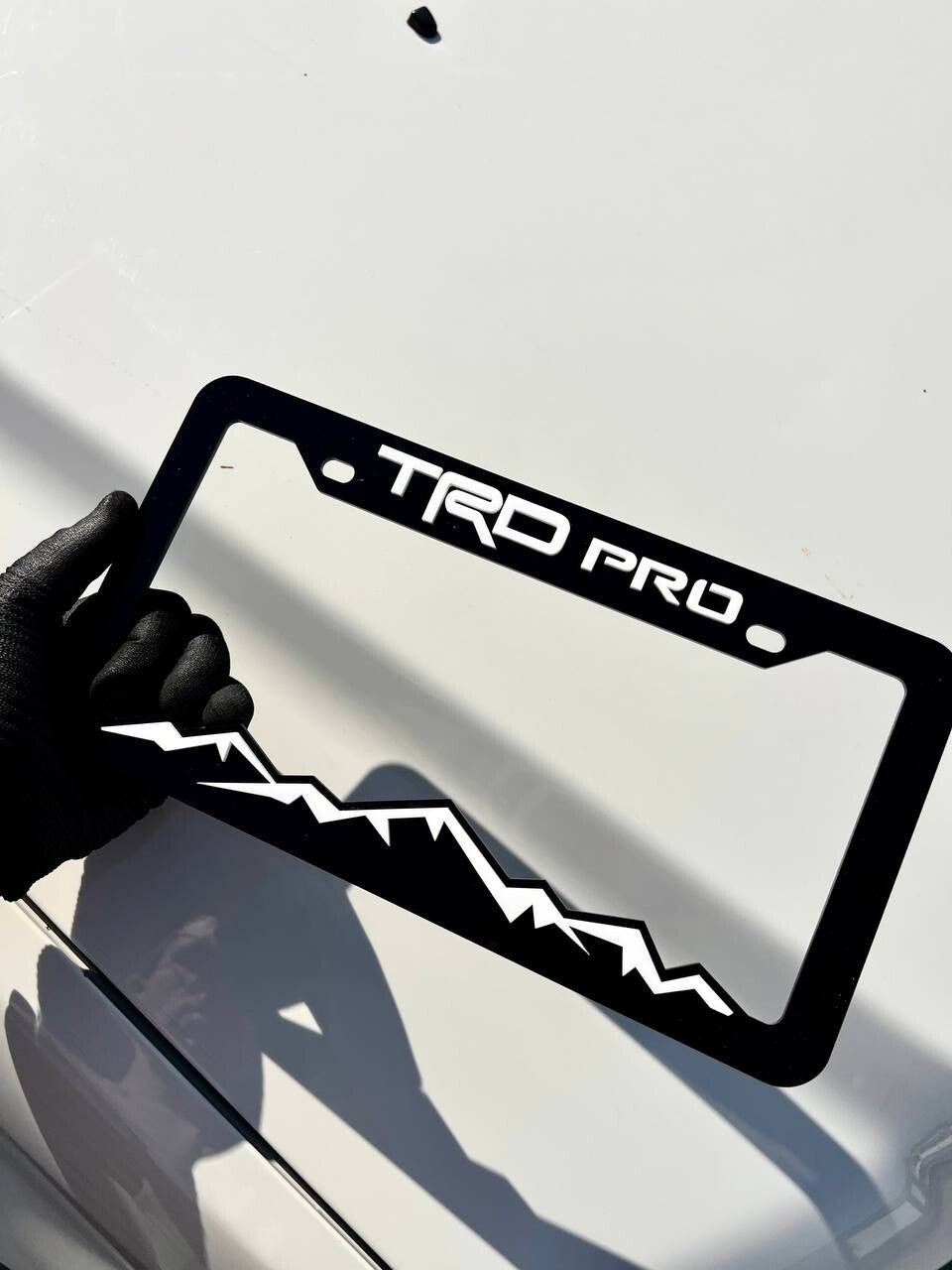TRD PRO LICENSE PLATE FRAME TOYOTA ACCESSORY FRONT REAR TAG HOLDER PLATE COVER