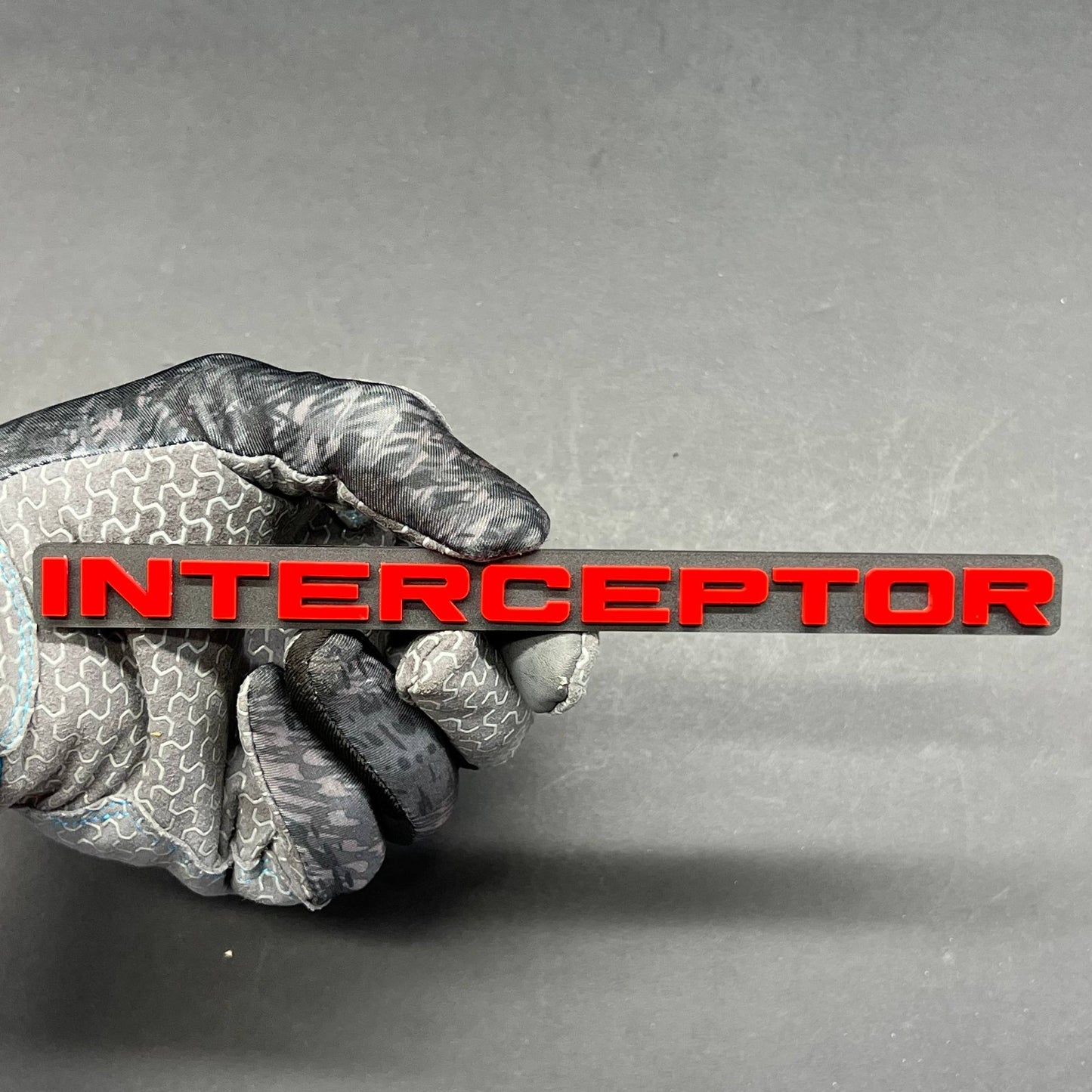 1PC INTERCEPTOR Emblem – Custom 3D Acrylic Multicolor Car & SUV Badge