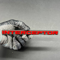 1PC INTERCEPTOR Emblem – Custom 3D Acrylic Multicolor Car & SUV Badge