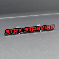 1PC STAY STARVING Emblem – 3D Multicolor Acrylic Fender & Tailgate Car Badge