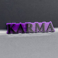 1PC KARMA Emblem – Acrylic Tailgate or Fender Badge for Car, SUV, Truck