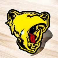 Bear Badges Emblem Car/Truck, (2) BADGES, Fender Angry Agressive Raging