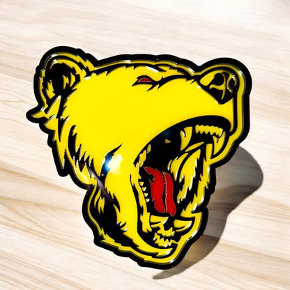 Bear Badges Emblem Car/Truck, (2) BADGES, Fender Angry Agressive Raging
