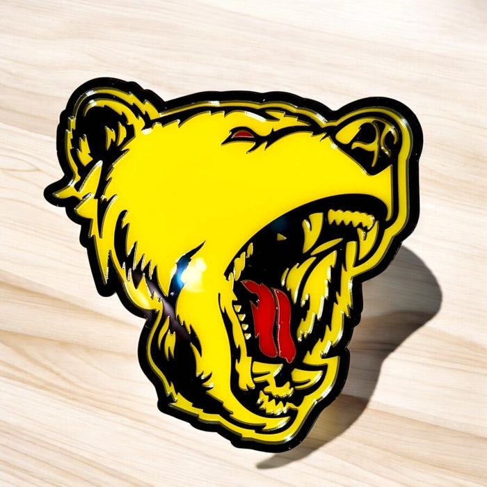 Bear Badges Emblem Car/Truck, (2) BADGES, Fender Angry Agressive Raging
