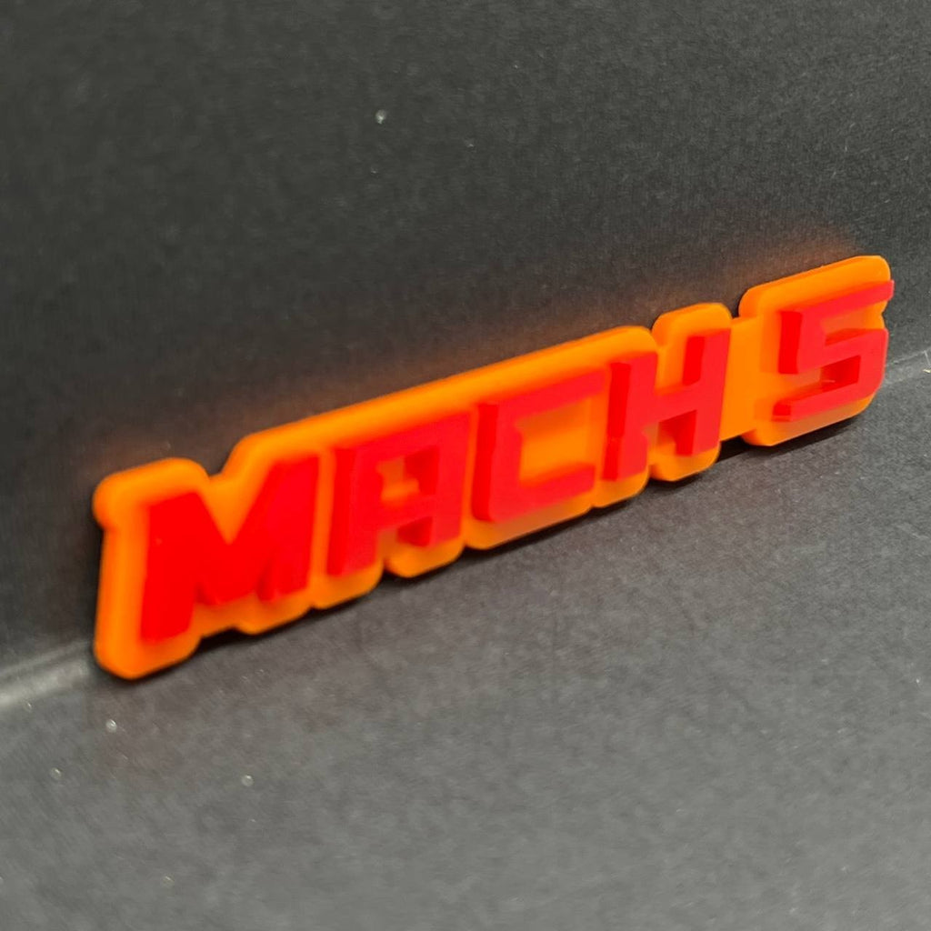 1PCS MACH 5 Emblem – 3D Multicolor Acrylic Car, Truck & SUV Badge Decal
