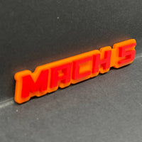 1PCS MACH 5 Emblem – 3D Multicolor Acrylic Car, Truck & SUV Badge Decal