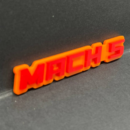 1PCS MACH 5 Emblem – 3D Multicolor Acrylic Car, Truck & SUV Badge Decal
