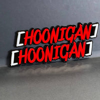 2PCS HOONIGAN 3D Emblem Badges – JDM Drift Style Acrylic Stickers Multicolor