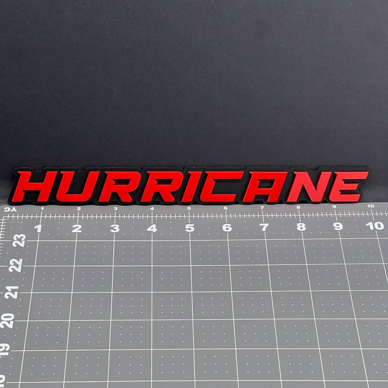1PC HURRICANE 3D Red Black Matte Acrylic Emblem Badge for Car SUV Truck