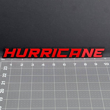 1PC HURRICANE 3D Red Black Matte Acrylic Emblem Badge for Car SUV Truck