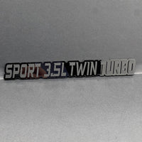 1PC SPORT 3.5L TWIN TURBO Emblem – 3D Multicolor Acrylic Car Badge Decal